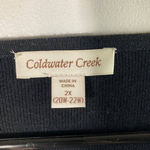 Womens Coldwater Creek‎ Silk Blend Beaded Clasp Cardigan Sweater Black 2X Cotton - Picture 7 of 9